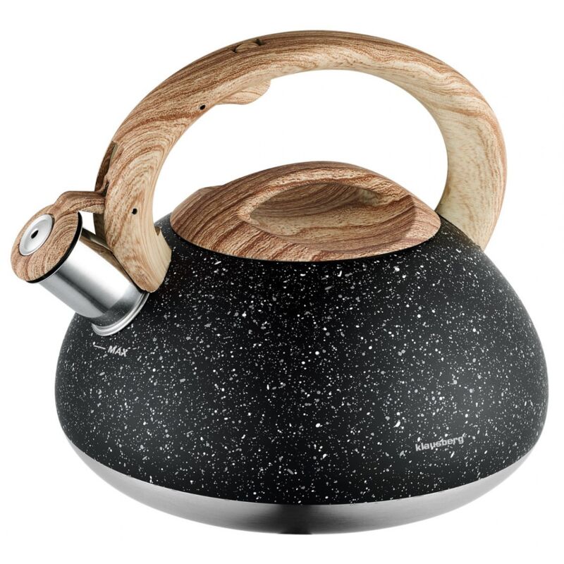 foto del prodotto bollitore con fischio 2,7l klausberg kb 7282 granito legno