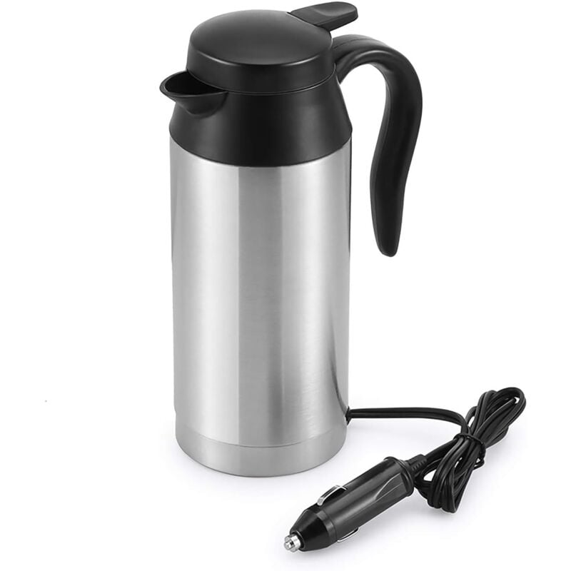 foto del prodotto bollitore da viaggio per accendisigari da 12 v in acciaio inossidabile per auto da 750 ml, bollitore elettrico per acqua, caff , bevande,