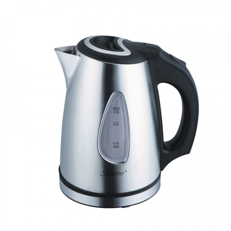 foto del prodotto bollitore feel maestro mr 029new bianco nero acciaio inossidabile 1600 w 1 l