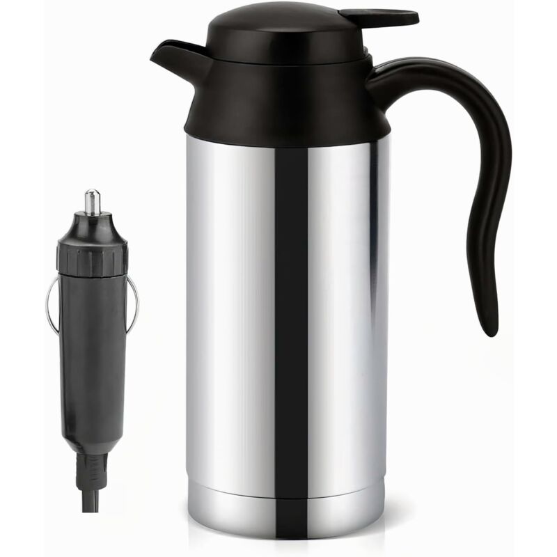 foto del prodotto bollitore per auto in acciaio inossidabile, bollitore elettrico portatile per auto in acciaio inossidabile da 750 ml e 12 v, tazza da caff per auto