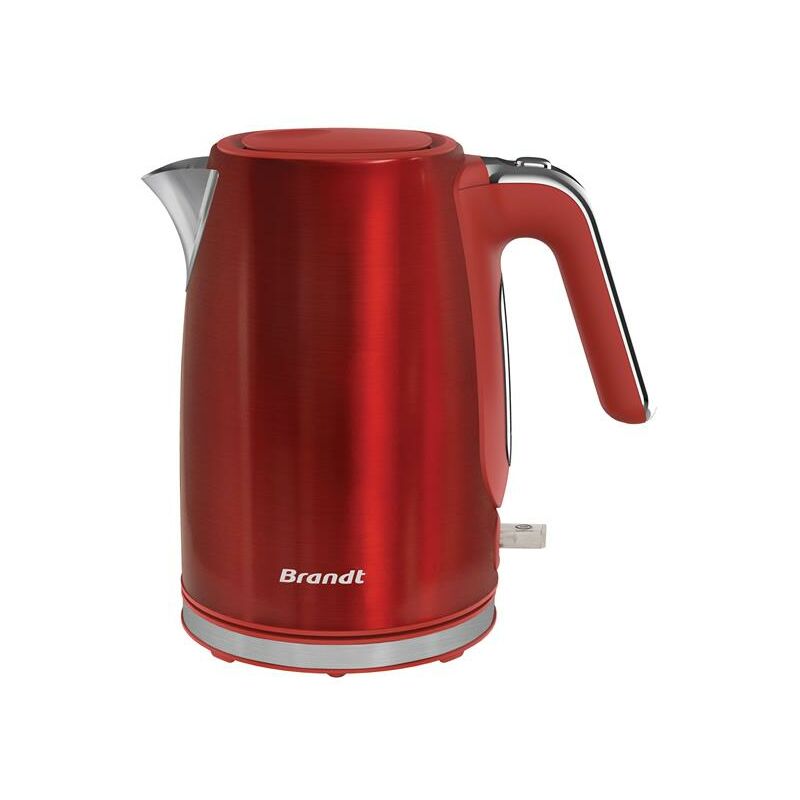 foto del prodotto bollitore senza fili 1,7 l 2200 w rosso acciaio inox bo1703r brandt