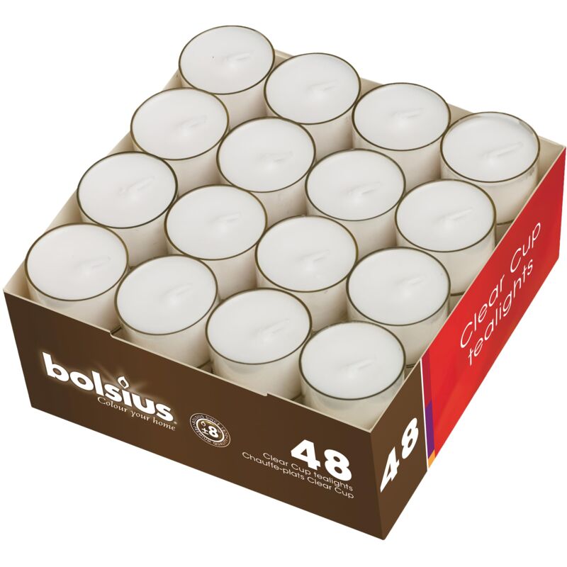 foto del prodotto bolsius neutri cera singolo lumino h 2.4cm 3.8cm 48 unit 8 ore