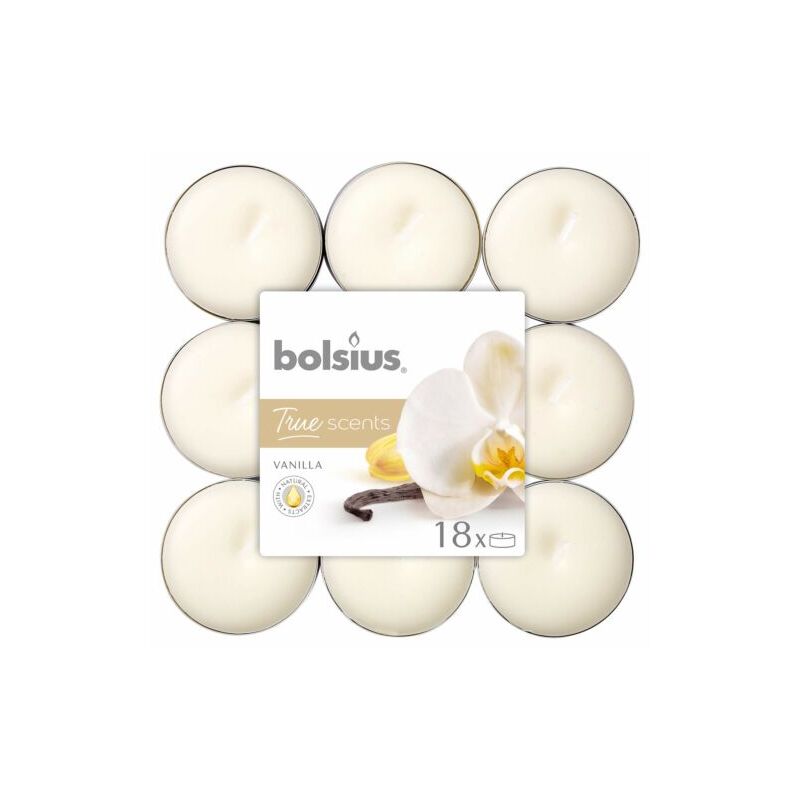foto del prodotto bolsius tealight 18 pz vaniglia