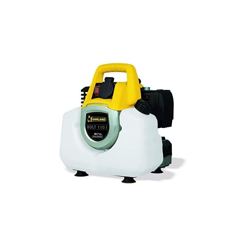 foto del prodotto bolt 110 i generatore a inverter motore a 2 t, potenza massima 1.000 va, potenza nominale 800 va. 6,5 ore di autonomia. garland