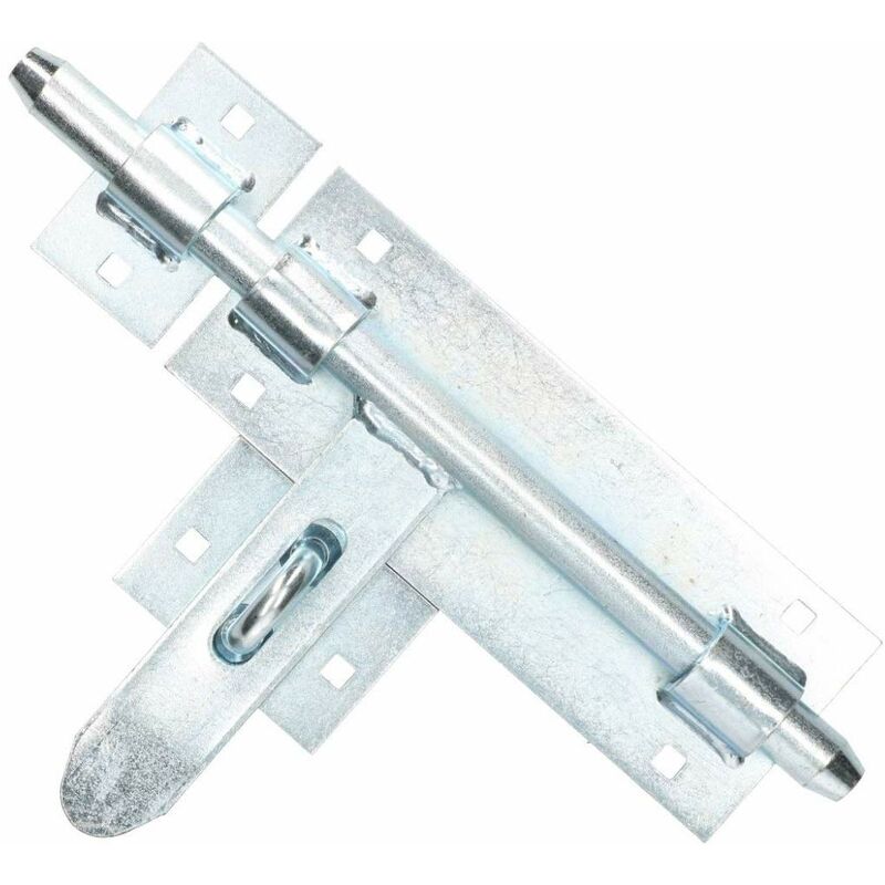 foto del prodotto bolt gate 270 mm 10.63 in serratura con scrocco per porta barilotto bullone capannone fienile pollaio argento galvanizzato kotarbau