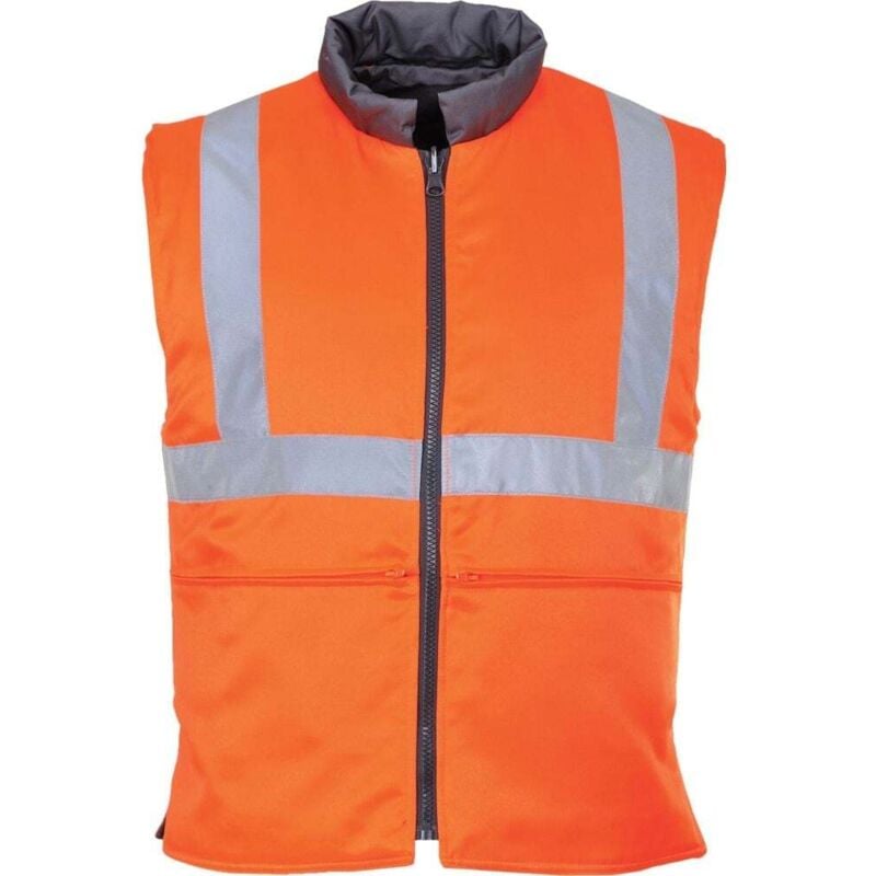 foto del prodotto bomber ad alta visibilità reversibile go/rt' arancio 3xl