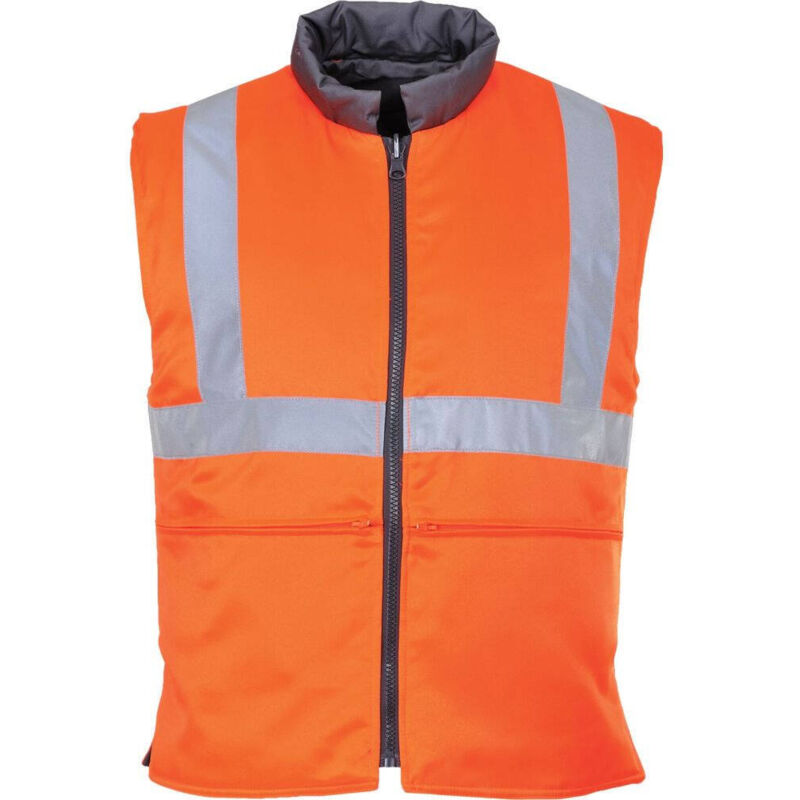 foto del prodotto bomber ad alta visibilità reversibile go/rt' arancio m