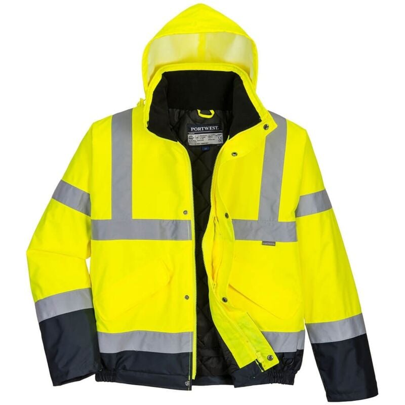 foto del prodotto bomber alta visibilit bicolore giallo navy portwest s266 giallo navy m