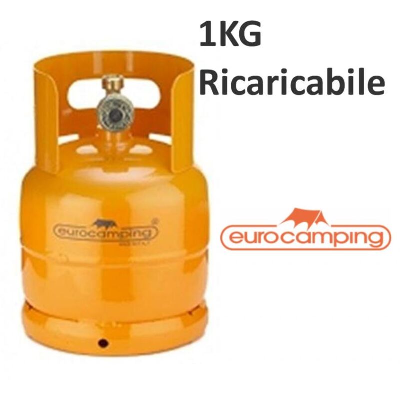 foto del prodotto bombola gas 1kg propano ricaricabile vuota camping fornellino