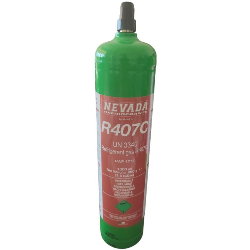 foto del prodotto bombola gas refrigerante r407 da 1 lt kg climatizzatori made in italy nevada