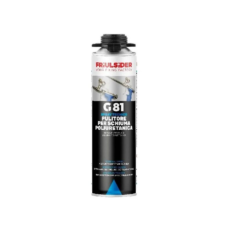 foto del prodotto bombola spray tecnico g81 friulsider pulitore schiuma poliuretanica 500ml