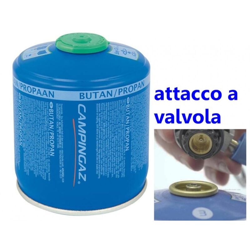 foto del prodotto bomboletta cartuccia a valvola da 240 gr gas butano propano campingaz