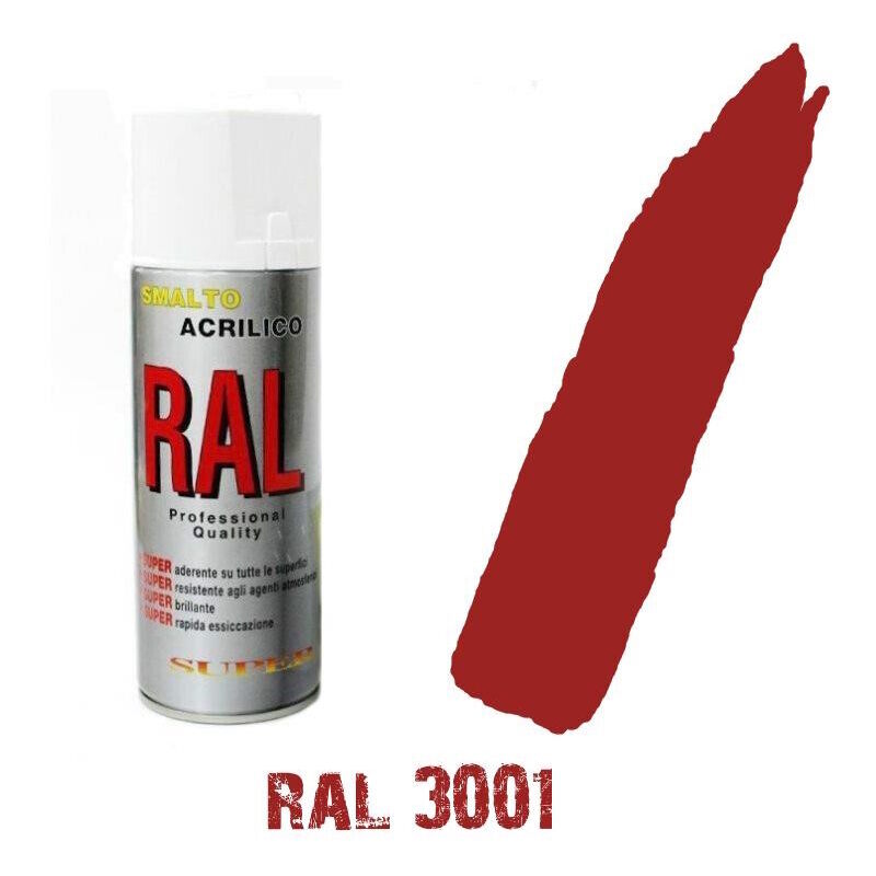 foto del prodotto bomboletta spray ral 3001 rosso segnale acrilico vernice brillante graffiti