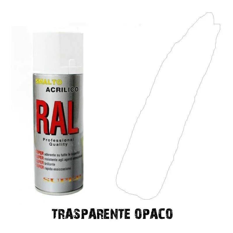 foto del prodotto bomboletta spray trasparente opaco acrilico vernice opaca rapida essicazione
