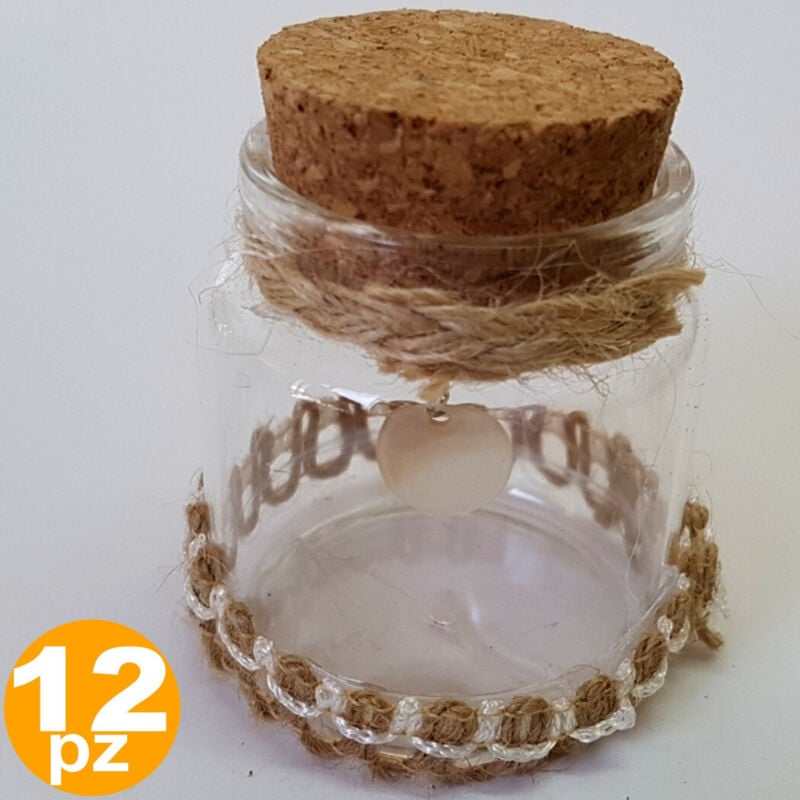 foto del prodotto bomboniera ampolla vetro tappo sughero ciondolo portaconfetti matrimonio wedding trade shop traesio