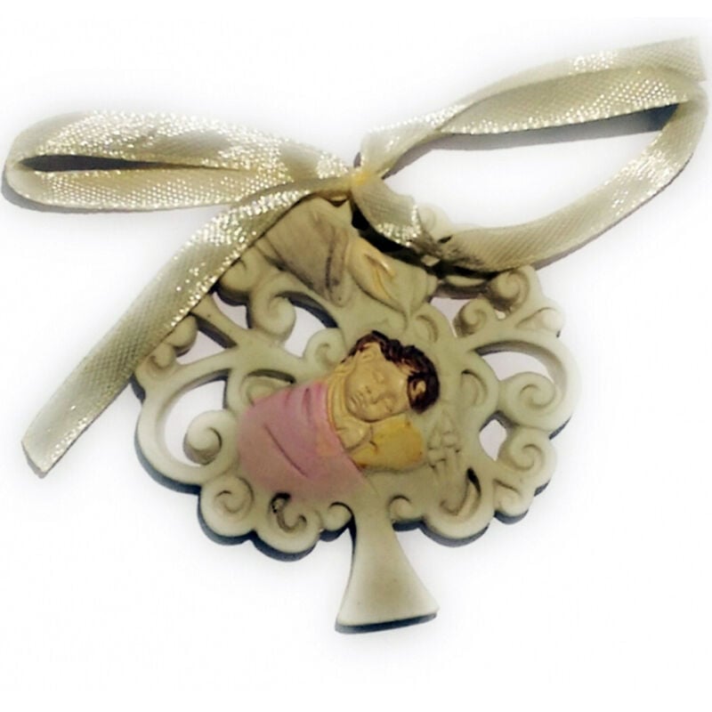 foto del prodotto bomboniere x battesimo bambina albero della vita acqua santa ceramica appendino - - trade shop traesio