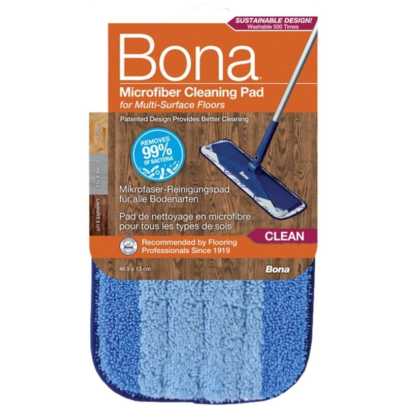 foto del prodotto bona microfibra pad panno per la pulizia, poliestere, blu, 1 count pack of 1 