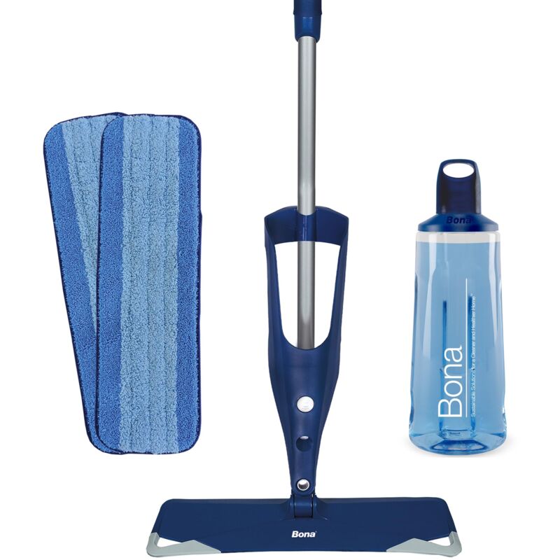 foto del prodotto bona parquet spray mop premio, spray mop lavapavimenti, mop microfibra pavimenti, pulizia pavimenti parquet, set con cuscinetto di pulizia in