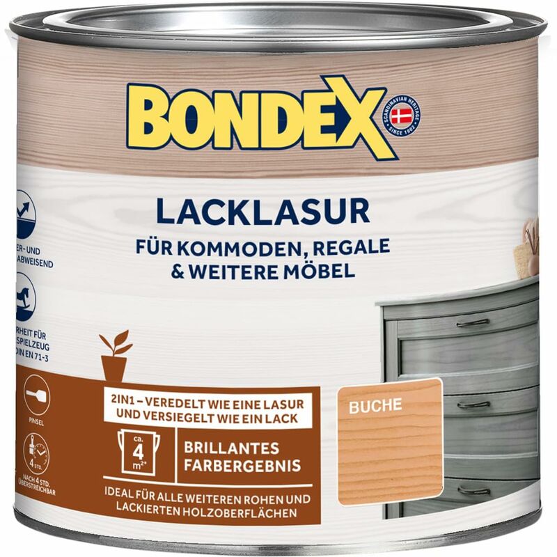 foto del prodotto bondex vernice impregnante 2in1 faggio per legno interno 375ml