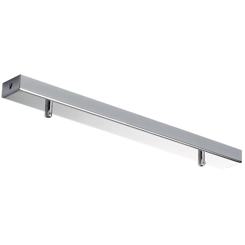 foto del prodotto bonetti illumina binario rettangolare multicavo 2 luci in ferro cromato 50 cm
