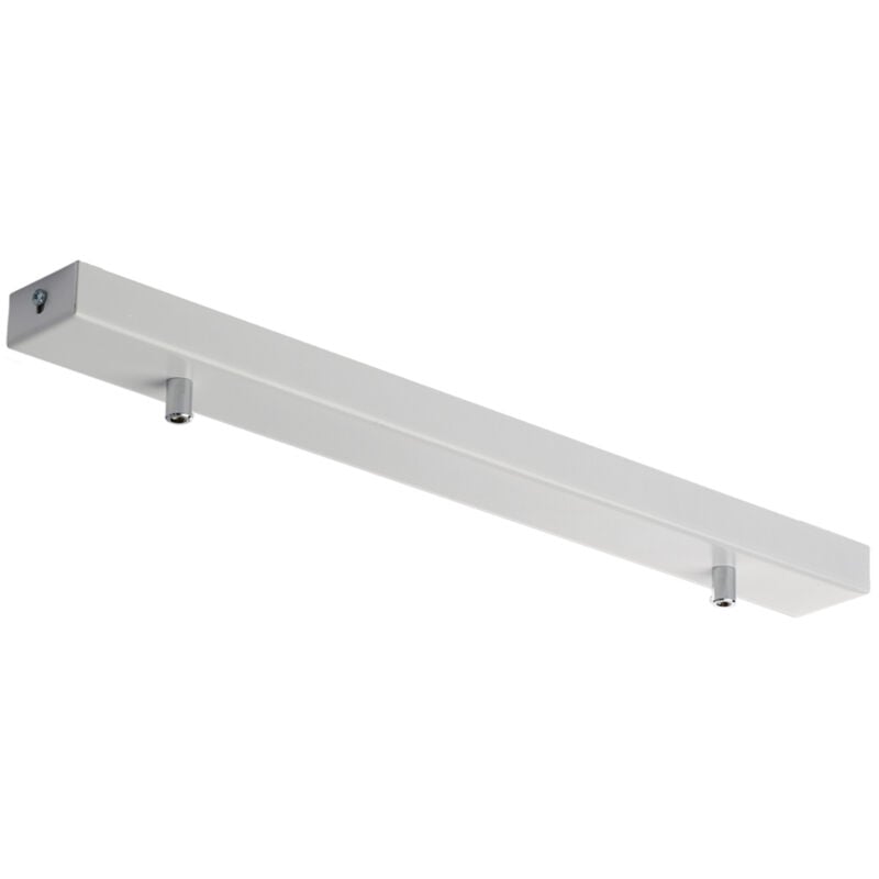 foto del prodotto bonetti illumina binario rettangolare multicavo 2 luci in ferro laccato bianco 50 cm