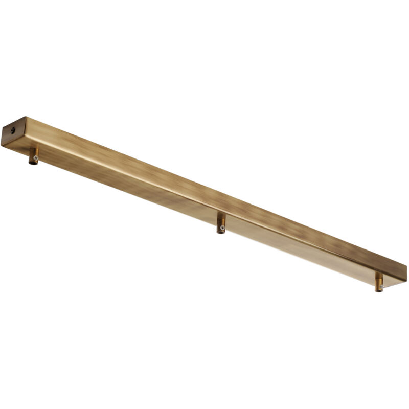 foto del prodotto bonetti illumina binario rettangolare multicavo 3 luci in ferro bronzato 70 cm