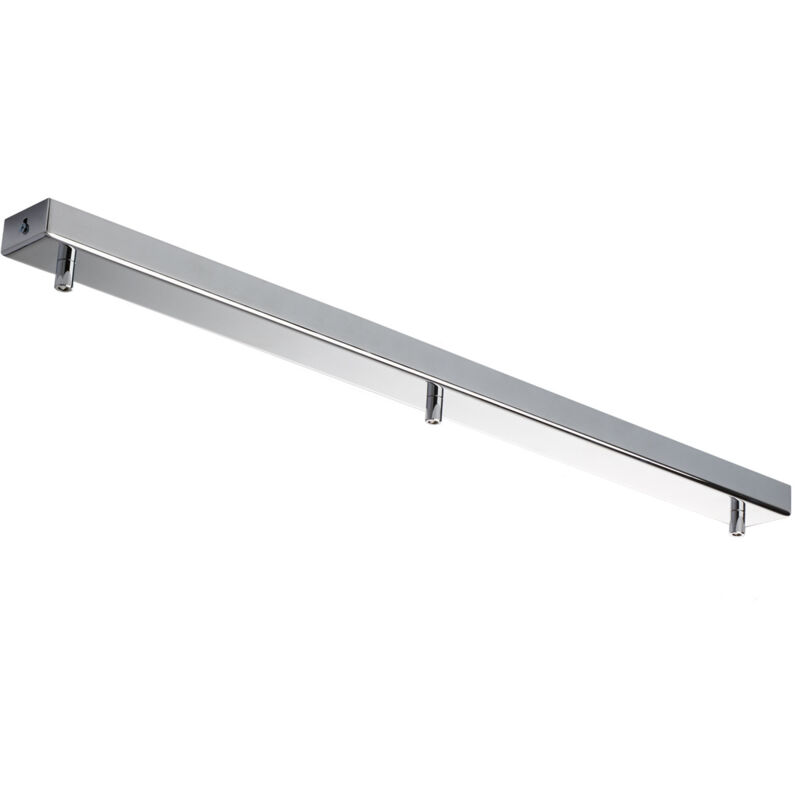 foto del prodotto bonetti illumina binario rettangolare multicavo 3 luci in ferro cromato 70 cm