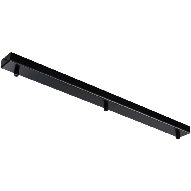 foto del prodotto bonetti illumina binario rettangolare multicavo 3 luci in ferro laccato nero 70 cm