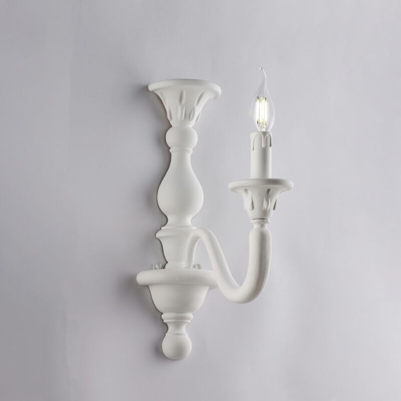 foto del prodotto bonetti illumina lucca applique in legno bianco shabby 1 luce .13 p.26 bl271 ap1 bco
