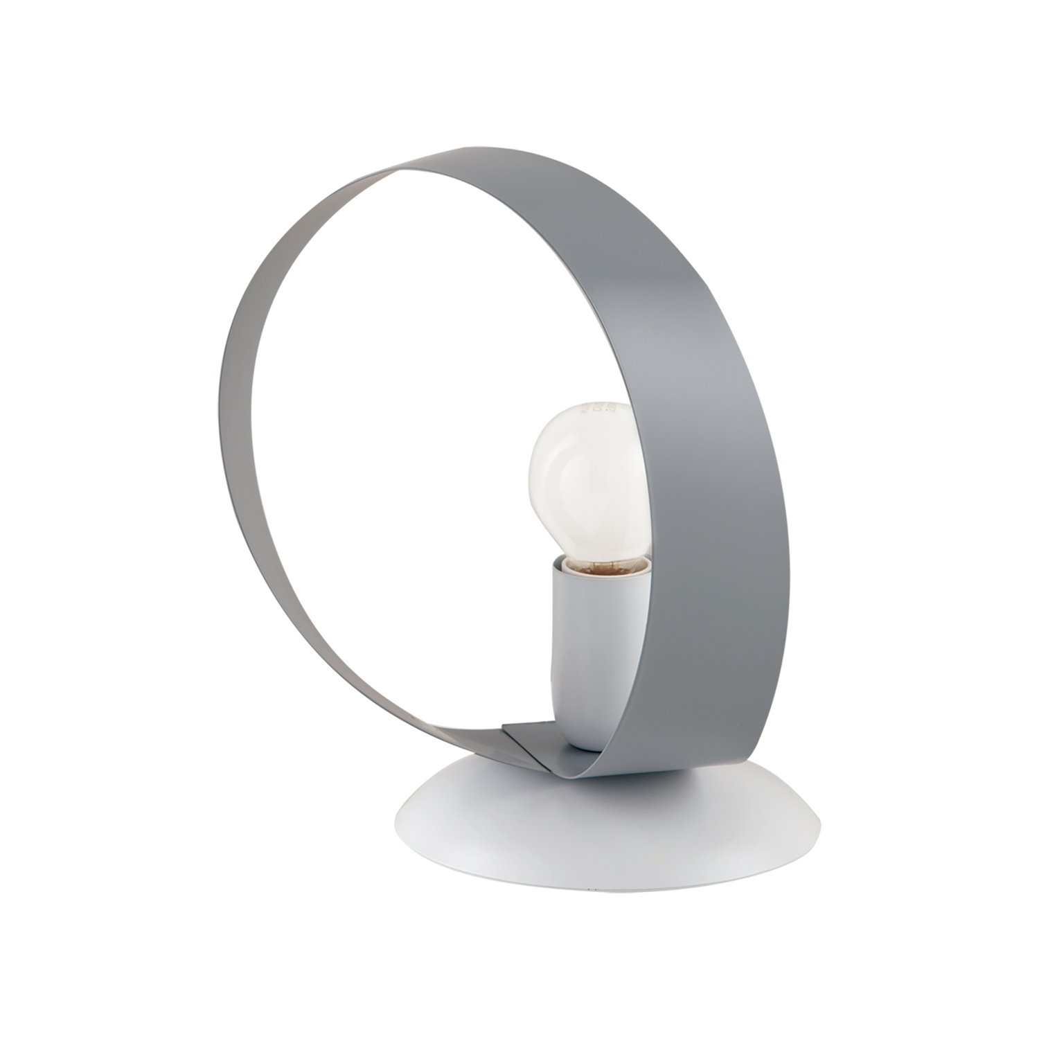foto del prodotto bonetti illumina lumetto moderno primula 1 luce in ferro laccato bianco e grigio