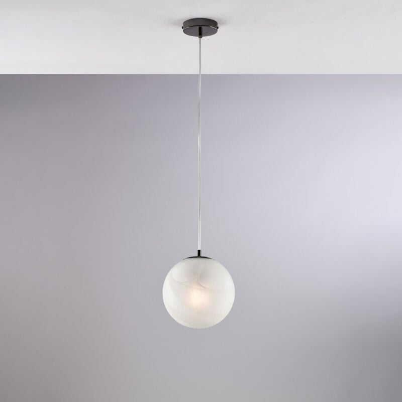 foto del prodotto bonetti illumina - olaf sospensione in ferro bronzato 1 luce con sfera dm.20 130 20 bl294-s1-nr