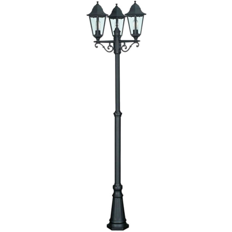 foto del prodotto bonetti illumina palo esterno sawyer alluminio nero 3 luci e27 ip44