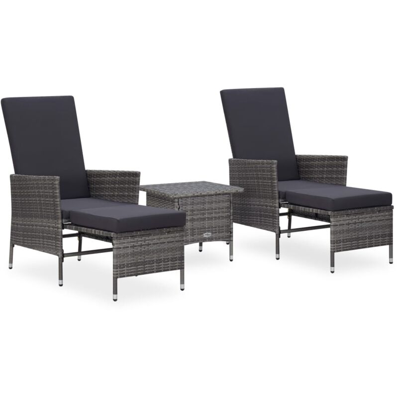 foto del prodotto bonnevie 3 pz set salotto da giardino,divani da giardino,mobili giardino con cuscini in polyrattan grigio cfw601846