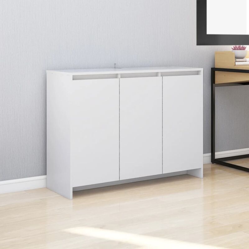 foto del prodotto bonnevie credenza buffet mobile da cucina bianca 102x33x75 cm in truciolato bv777110