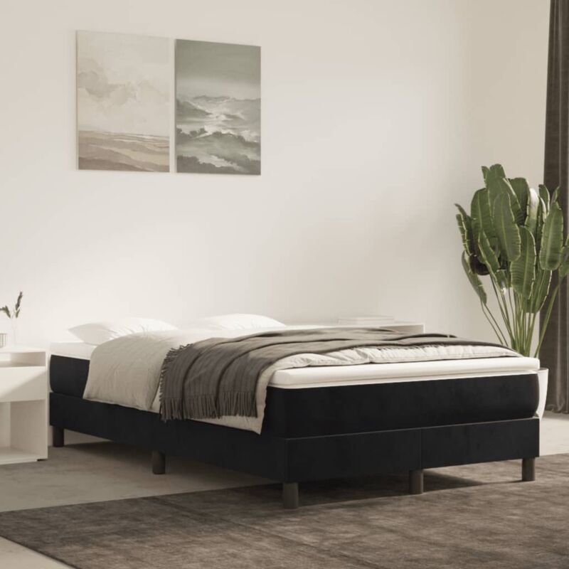 foto del prodotto bonnevie giroletto a molle rete letto doghe nero 120x200 cm in tessuto bv258737