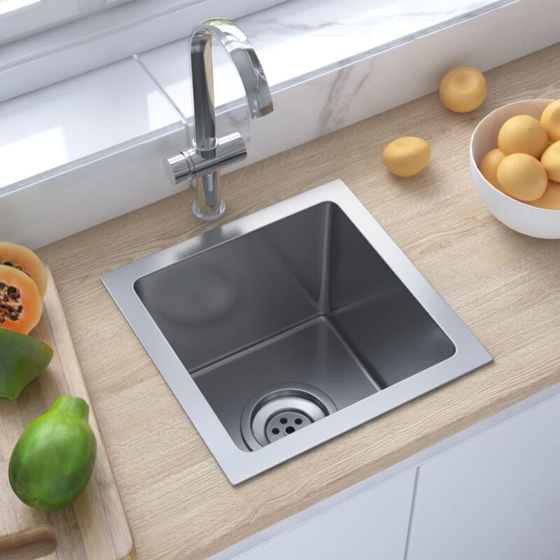 foto del prodotto bonnevie lavello da cucina lavandino cucina lavorato a mano in acciaio inox bv861302