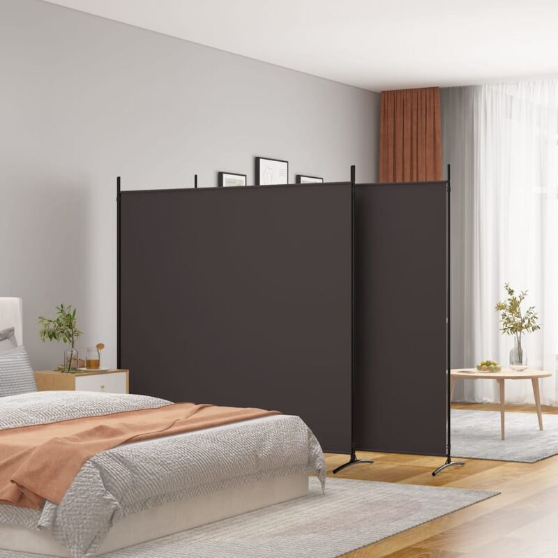 foto del prodotto bonnevie paravento divisorio a 3 pannelli ,separ per interni ed esterni marrone 525x180 cm in tessuto itd38248