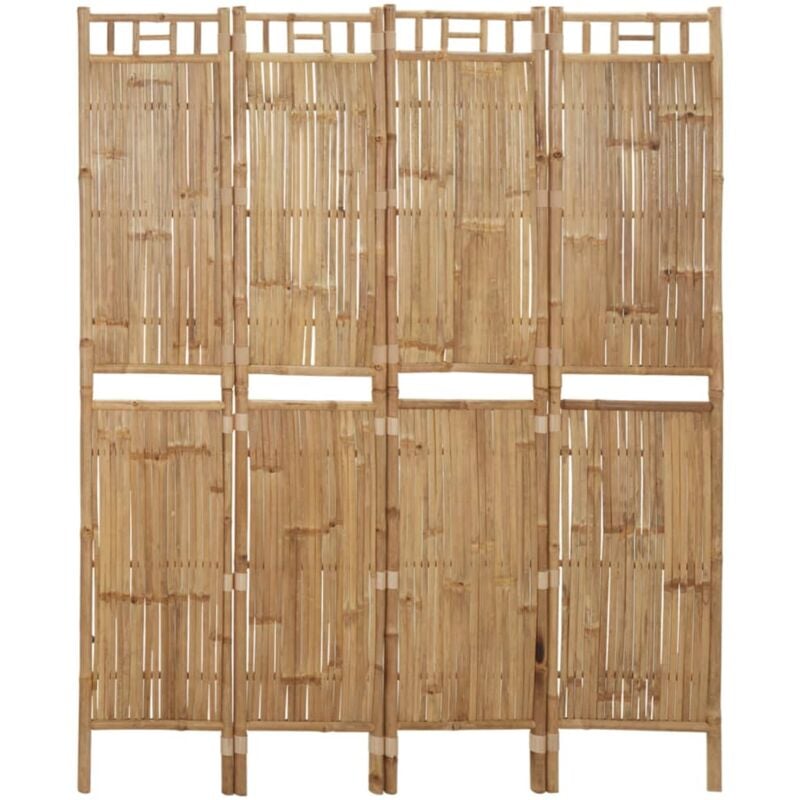 foto del prodotto bonnevie paravento separe a 4 pannelli,separ divisor,paravento in bamb 160x180 cm bn80137