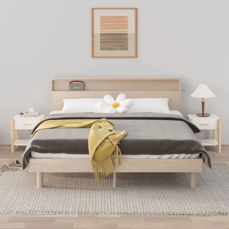 foto del prodotto bonnevie set di 2 comodini tavolini da notte ,tavolini da divano ,bianchi 42x38x45 cm in legno multistrato itd93498