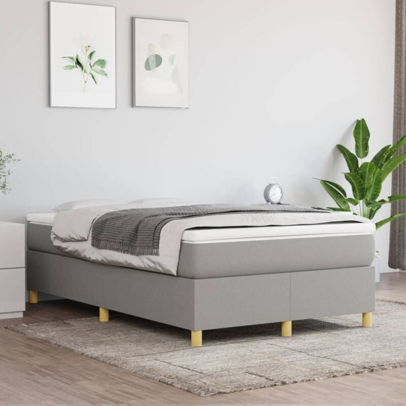 foto del prodotto bonnevie struttura letto per adulti,telaio del letto 120x200cm,giroletto a molle grigio chiaro in tessuto qsw61618