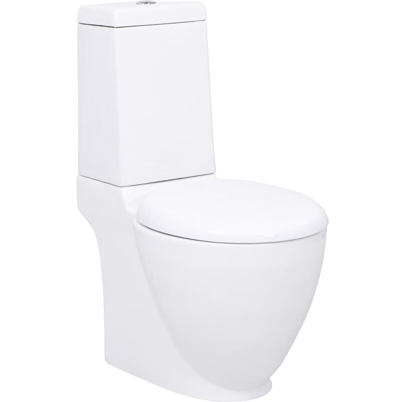 foto del prodotto bonnevie vaso wc in ceramica da bagno tazze per wc rotondo base con scarico bianco