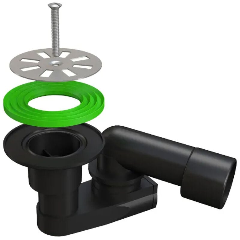 foto del prodotto bonomini - piletta ribassata orientabile in pehd con griglia in acciao per piatti doccia 11 4' 40-50 s.r.l.