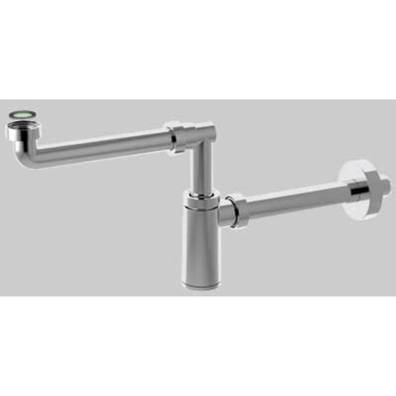 foto del prodotto bonomini - sapho king - sifone salvaspazio per lavabo, 1 1 4, scarico 32 mm, cromo 0595sp25k7