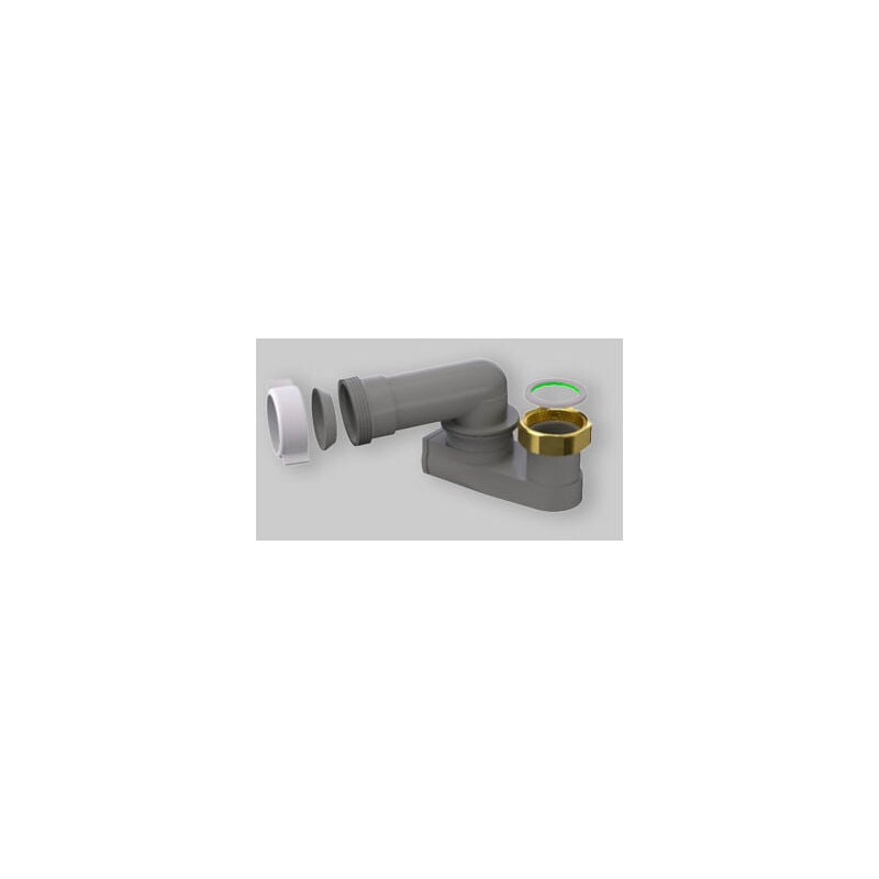 foto del prodotto bonomini sifone ribassato orientabile per colonne vasca grigio 1 1 2 40 mm