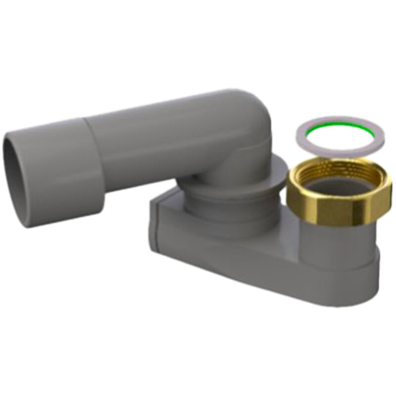 foto del prodotto bonomini sifone ribassato orientabile per colonne vasca grigio scarico a innesto 1 1 2 x 40 50