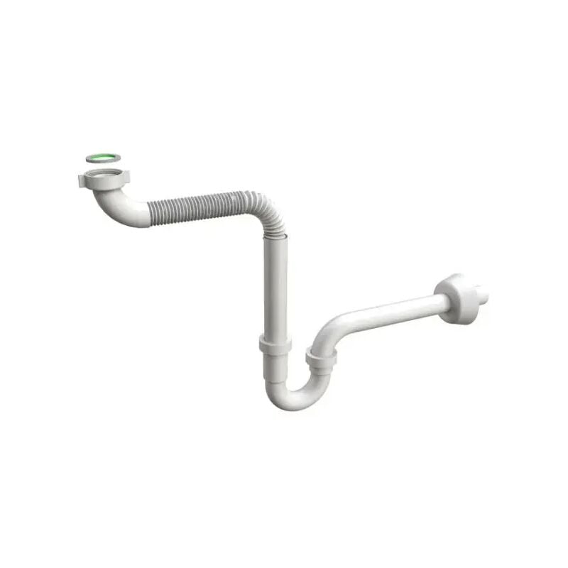 foto del prodotto bonomini sifone scarico a bottiglia in polipropilene pp senza piletta per lavabo 11 4 32x250 mm
