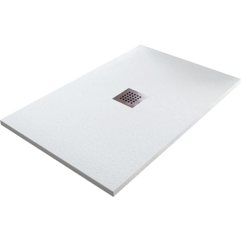 foto del prodotto bonussi piatto doccia in pietra 75x100 cm ardesia stone central bianco