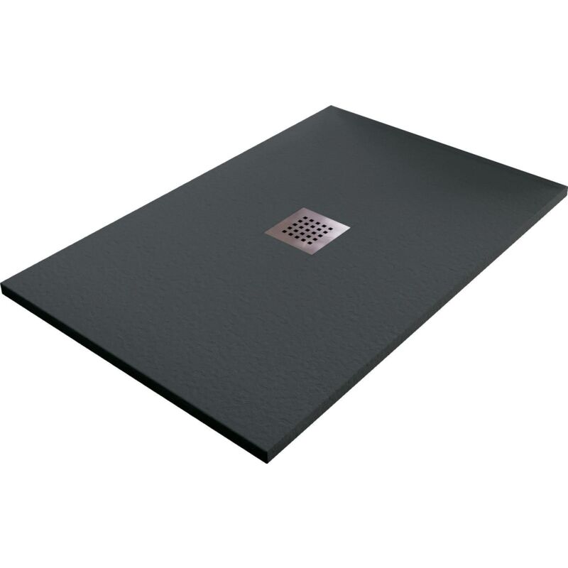 foto del prodotto bonussi piatto doccia in pietra 75x90 cm ardesia stone central grigio antracite