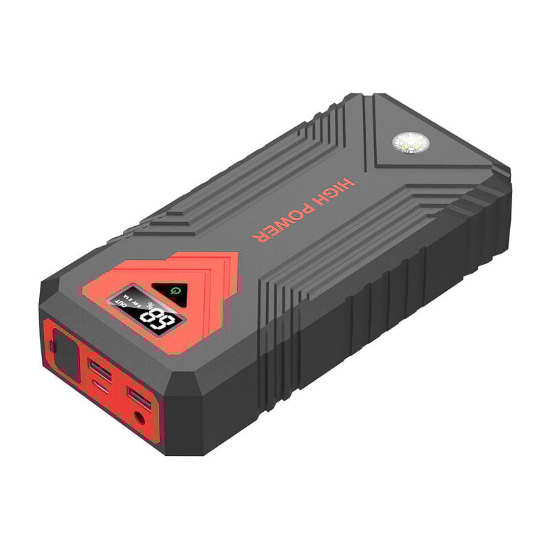 foto del prodotto booster per batteria auto 3000a, avviatore per batteria auto 24000mah fino a 8l benzina e 8l diesel , avviatore portatile 12v con doppia uscita usb,