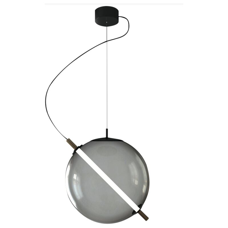 foto del prodotto booz una moderna lampada a sospensione a sfera a led